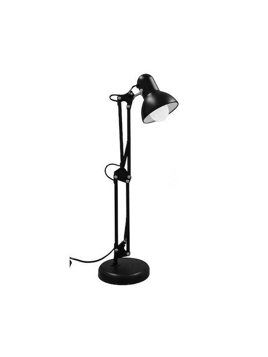 GloboStar Desk Office Lamp with Foldable Arm for Socket E27 in Black Color