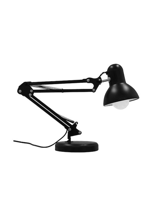 GloboStar Desk Office Lamp with Foldable Arm for Socket E27 in Black Color