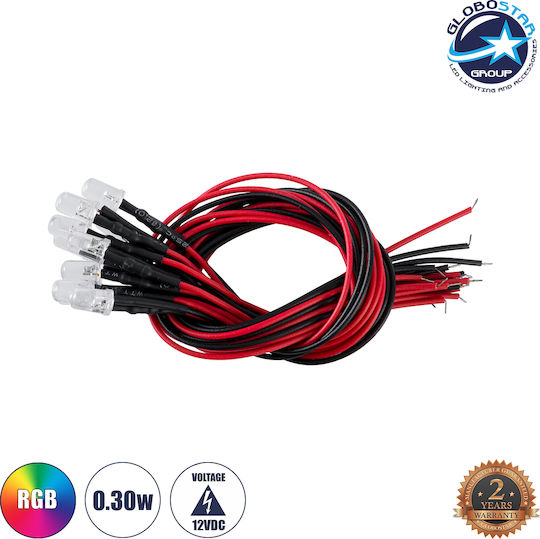GloboStar LED 12V 0.3W RGB 10τμχ 73738