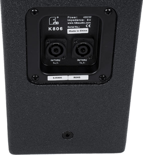 GloboStar 98027 Passive Pair PA Speakers 480W with Woofer 6" 24.2x12.9x15.8cm.