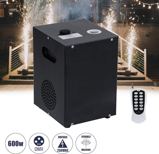 GloboStar Sirens Μηχανή Sparks LED 600W με Ασύρματο Χειριστήριο και Δυνατότητα Σύνδεσης με Κονσόλα Φωτισμού