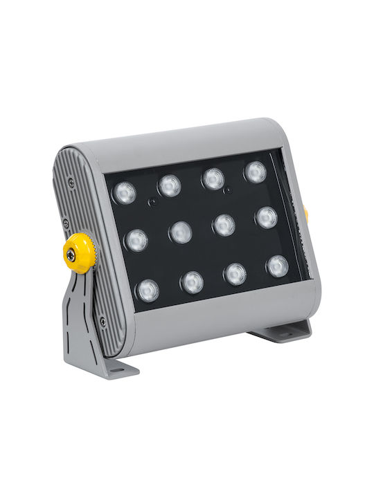 GloboStar Flood-Hena Външна Стояща Лампа LED Стенна Пералня 24W RGB IP65 Сребрист