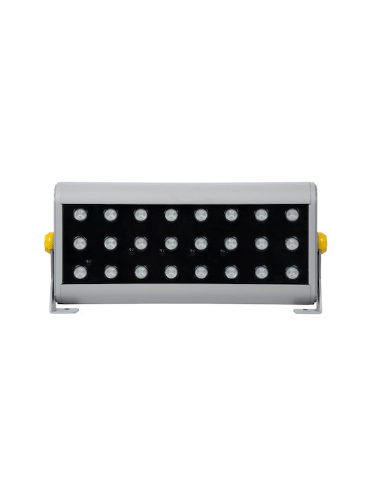 GloboStar Flood-Hena Außenstehlampe LED Wall Washer 48W RGB IP65 Silber