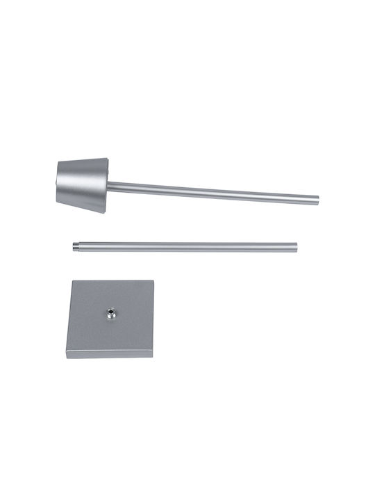 GloboStar Nega Outdoor Floor Lamp LED for Exterior Space 2.2W with Warm White Light IP44 Silver