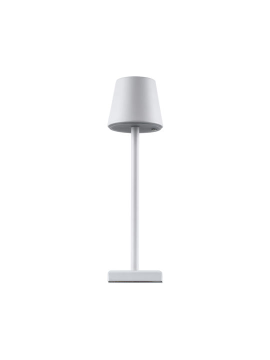 GloboStar Nega Outdoor Floor Lamp LED 2.2W with Warm White Light IP44 White
