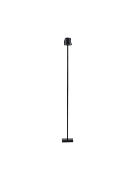 GloboStar Nega Outdoor Floor Lamp LED 2.2W With Warm White Light IP44 Black