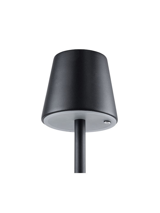 GloboStar Nega Outdoor Floor Lamp LED 2.2W With Warm White Light IP44 Black