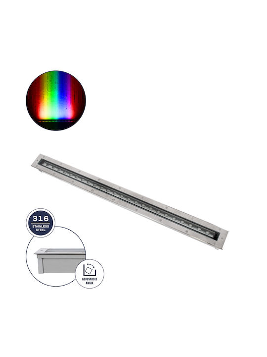 GloboStar Außenstehlampe LED Wall Washer 24W RGBW IP68