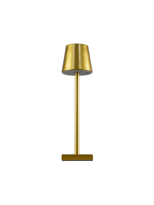 GloboStar Nega Outdoor Desktop LED Lamp 2.2W with Warm White Light IP44 Gold
