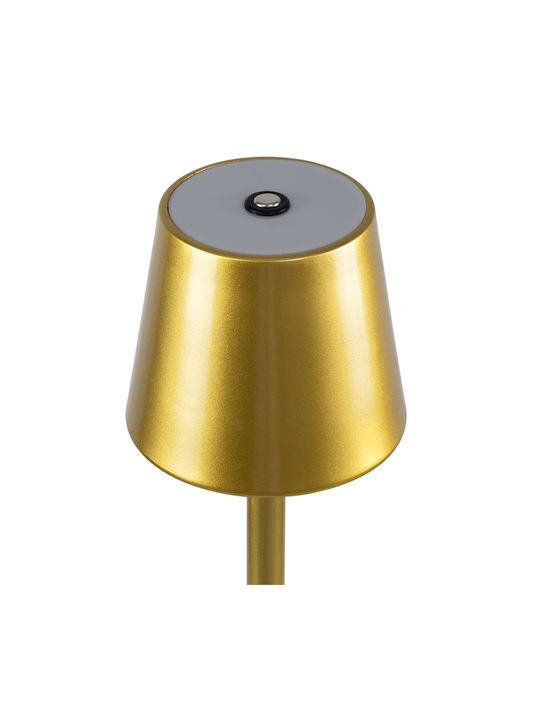GloboStar Nega Outdoor Desktop LED Lamp 2.2W with Warm White Light IP44 Gold