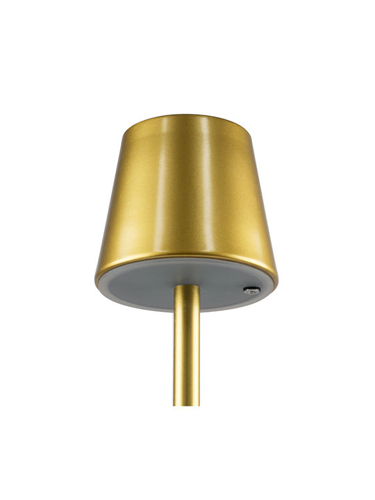 GloboStar Nega Outdoor Floor Lamp LED for Outdoor Space 2.2W with Warm White Light IP44 Gold