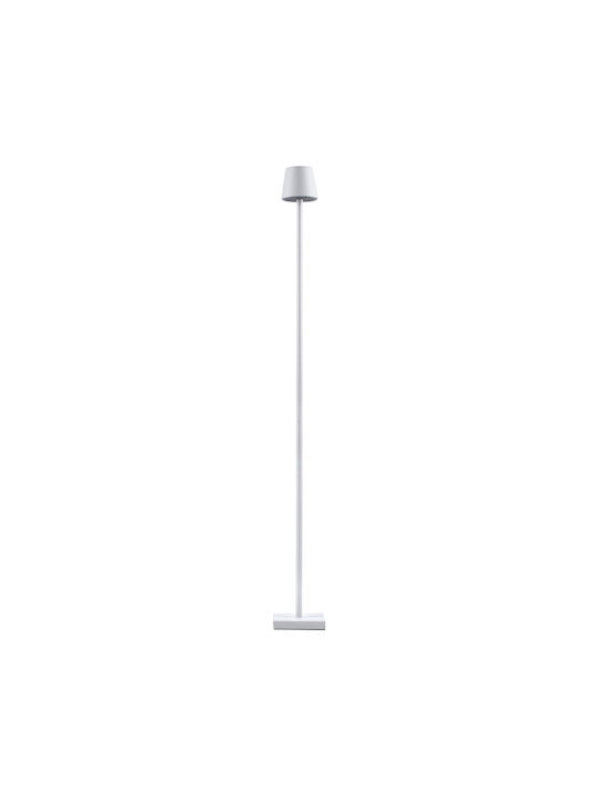 GloboStar Nega Outdoor Floor Lamp LED 2.2W with Warm White Light IP44 White