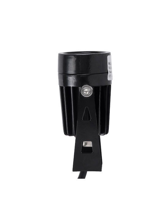 GloboStar Φωτιστικό Προβολάκι LED Εξωτερικού Χώρου 1W με Θερμό Λευκό Φως IP65 Μαύρο
