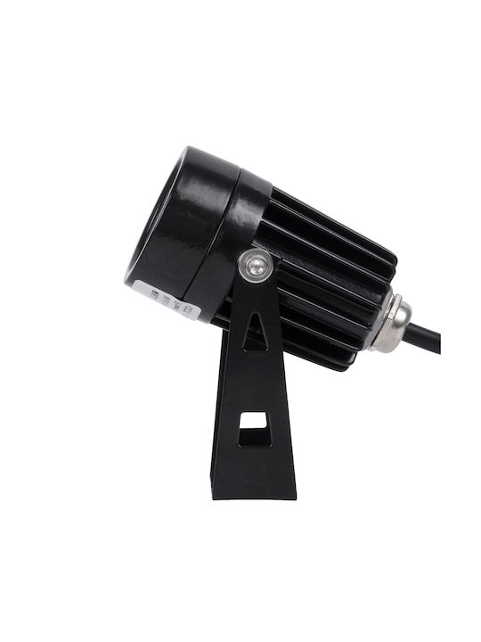 GloboStar Φωτιστικό Προβολάκι LED Εξωτερικού Χώρου 1W με Θερμό Λευκό Φως IP65 Μαύρο