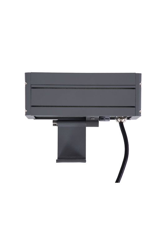 GloboStar Flood-Dany Outdoor Floor Lamp LED Wall Washer 24W with Natural White Light IP65 Gray