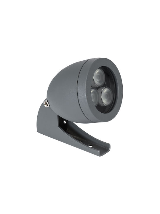 GloboStar Treelight Treespo Lampă Proiector LED Pentru Exterior 6W RGBW IP67 Gri