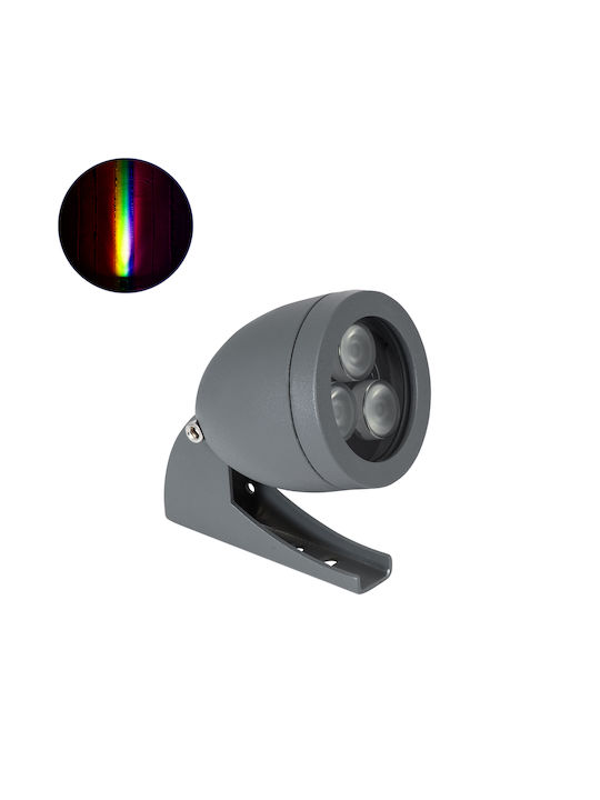 GloboStar Treelight Treespo Lampă Proiector LED Pentru Exterior 6W RGBW IP67 Gri