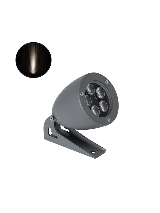 GloboStar Treelight Proiector LED Pentru Exterior 12W Cu Lumină Alb Natural IP67 Gri