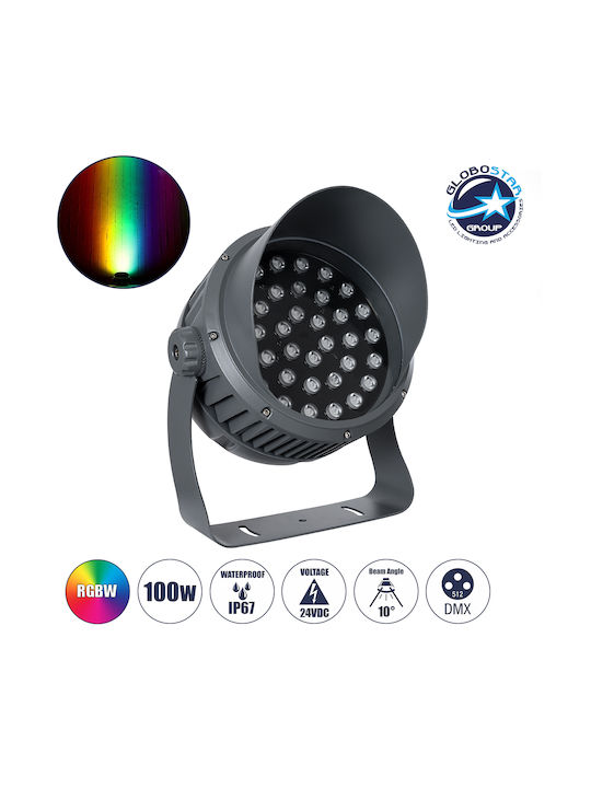 GloboStar Εξωτερικό Φωτιστικό LED Wall Washer 100W RGBW IP67 Γκρι