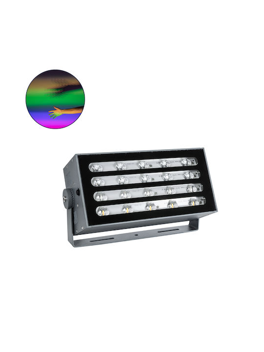 GloboStar Flood-Kena Външна Стояща Лампа LED Стенна Пералня 40W RGBW IP67 Сива