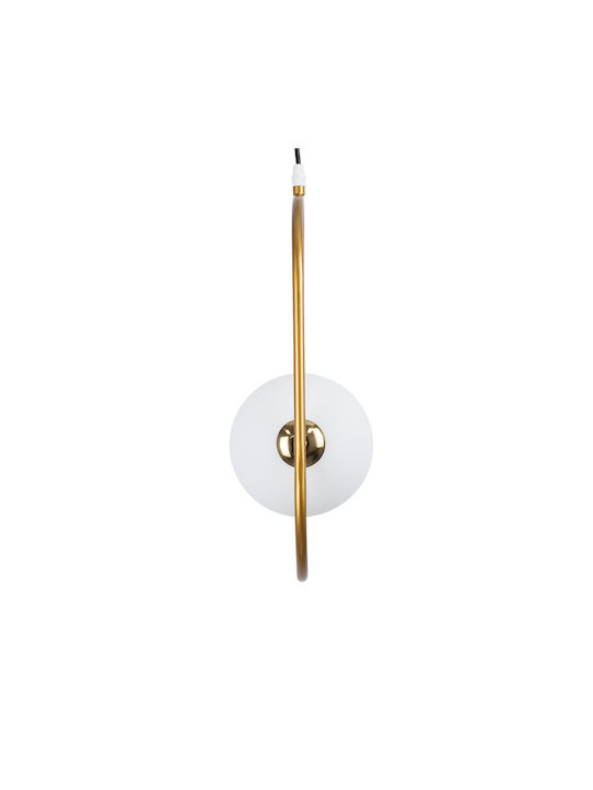 GloboStar Hamburg Hängelampe Gold Kugel mit Fassung E27 20x15x40cm.