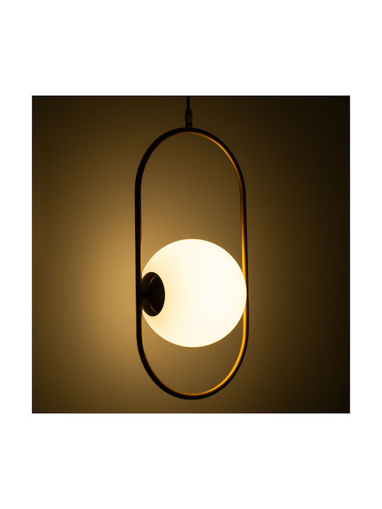 GloboStar Hamburg Pendant Light Gold Ball with Socket E14, E.14 25x20x50cm