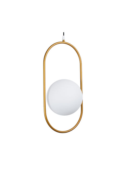 GloboStar Hamburg Pendant Light Gold Ball with Socket E14, E.14 25x20x50cm