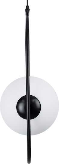 GloboStar Hamburg Pendant Light Black Ball with Socket E14, E.14 25x20x50cm
