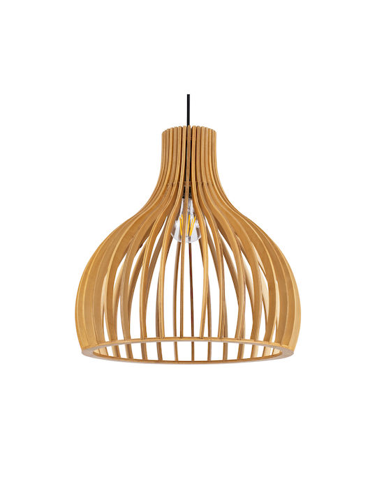 GloboStar Scandinavia Ceiling Light Beige Grid with E27 Socket 35x35x35cm
