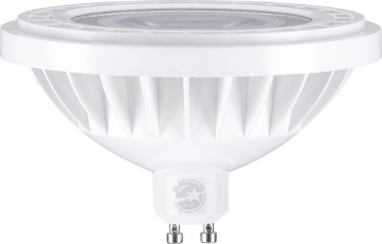GloboStar LED Bulb 15W 70mm for Socket GU10 and Shape AR111 Warm White 1650lm