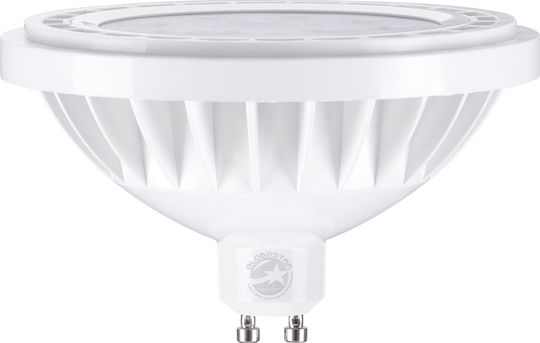 GloboStar LED Bulb 12W 70mm for Socket GU10 and Shape AR111 Cool White 1392lm