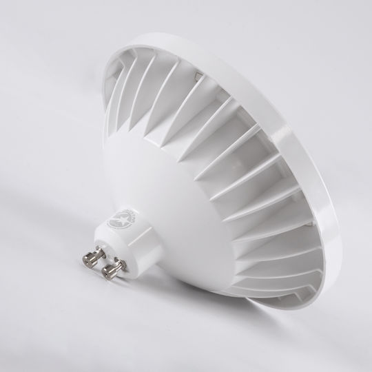 GloboStar LED Bulb 15W 70mm for Socket GU10 and Shape AR111 Natural White 1695lm