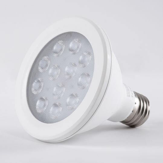 GloboStar Λάμπα LED 12W 95mm για Ντουί E27 και Σχήμα PAR30 Φυσικό Λευκό 1356lm