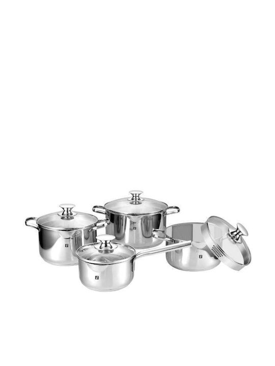 Zokura Cookware Set of Stainless Steel with No Coating 8pcs