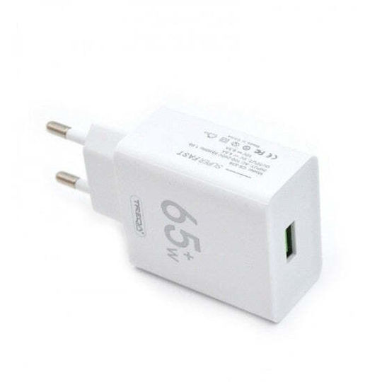 Treqa Ladegerät ohne Kabel mit USB-A Anschluss 65W Weißs (CS-228)
