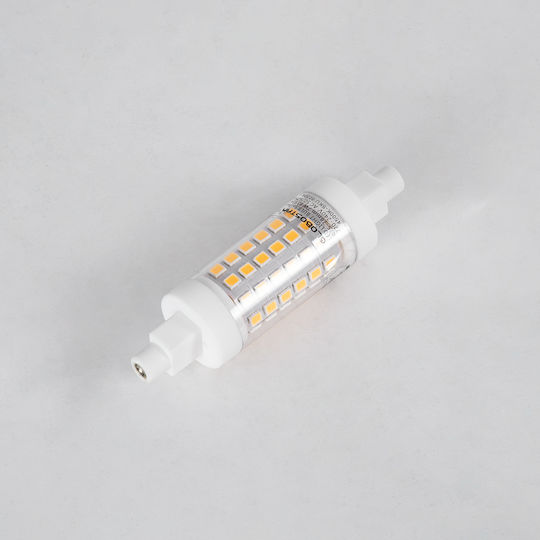 GloboStar Bec LED 7W pentru Soclu R7S și Formă R80 Alb cald 791lm