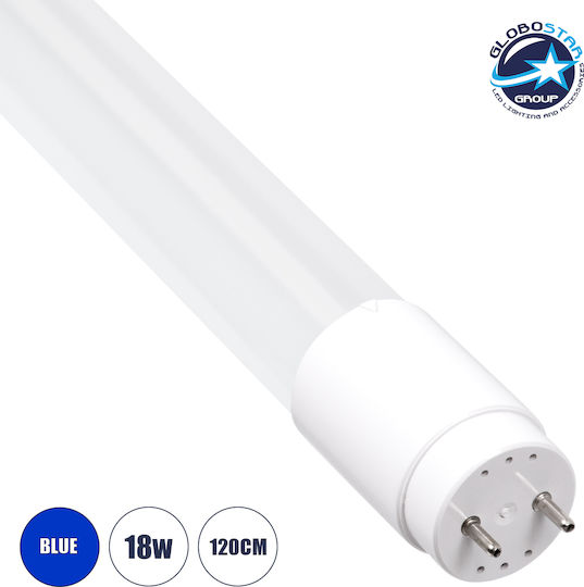 GloboStar LED-Lampe 18W Röhrenform 120εκ. für Fassung G13 und Form T8 Rot 300lm