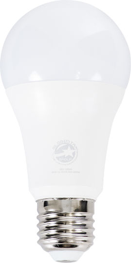 GloboStar LED Bulb 15W 119mm for Socket E27 and Shape A60 Warm White 1410lm