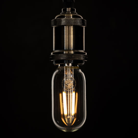 GloboStar Edison Retro LED-Lampe 4W 110mm für Fassung E27 und Form T45 Warmes Weiß 440lm Dimmbar