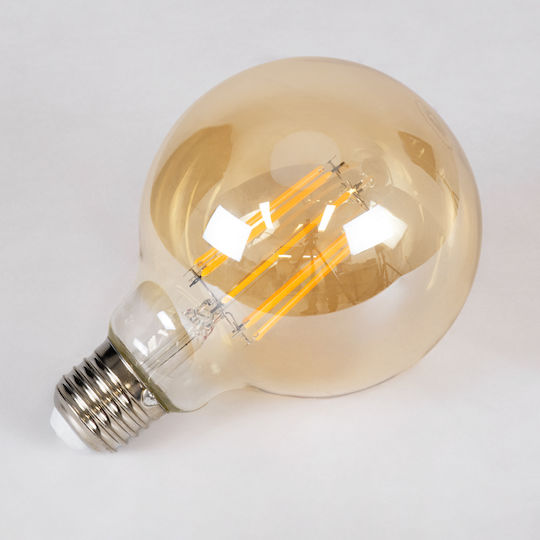 GloboStar Edison Retro LED крушка 12W 137mm за фасунга E27 и форма G95 Топло бяло 1260лм Димируем