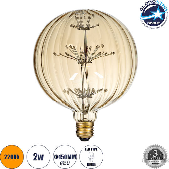 GloboStar LED-Lampe 3W 190mm für Fassung E27 Warmes Weiß 300lm