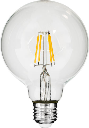 GloboStar LED Bulb 4W 137mm for Socket E27 and Shape G95 Warm White 440lm Dimmable
