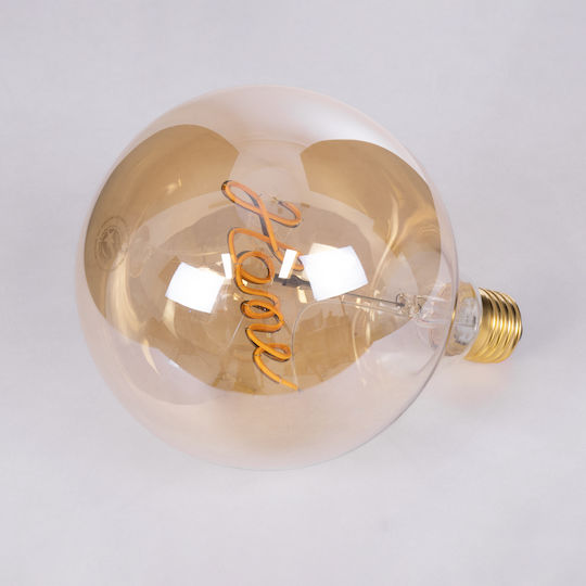 GloboStar LED-Lampe 2.4W 180mm für Fassung E27 und Form G125 Warmes Weiß 204lm Dimmbar