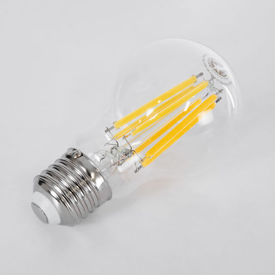 GloboStar Λάμπα LED 7W 110mm για Ντουί E27 και Σχήμα A60 Θερμό Λευκό 1470lm