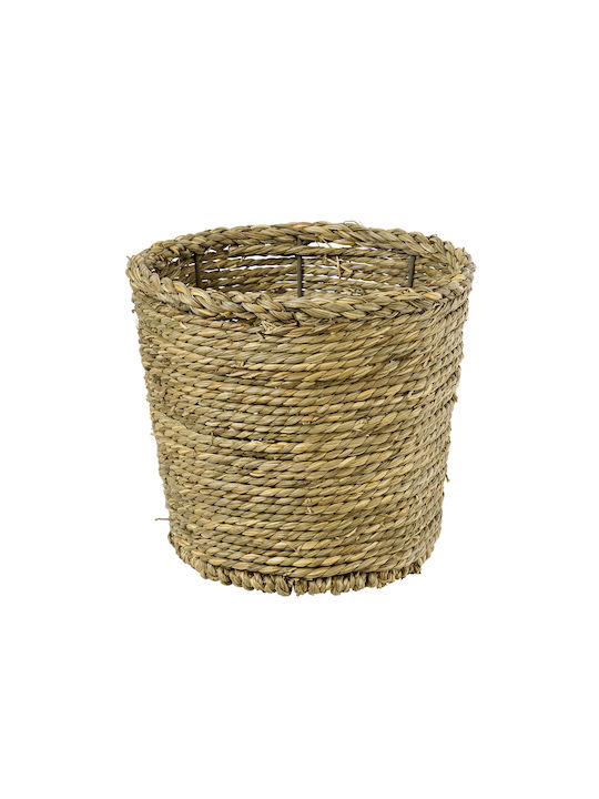 GloboStar THASSOS Übertopf Korbweide Beige 20x20x22εκ.