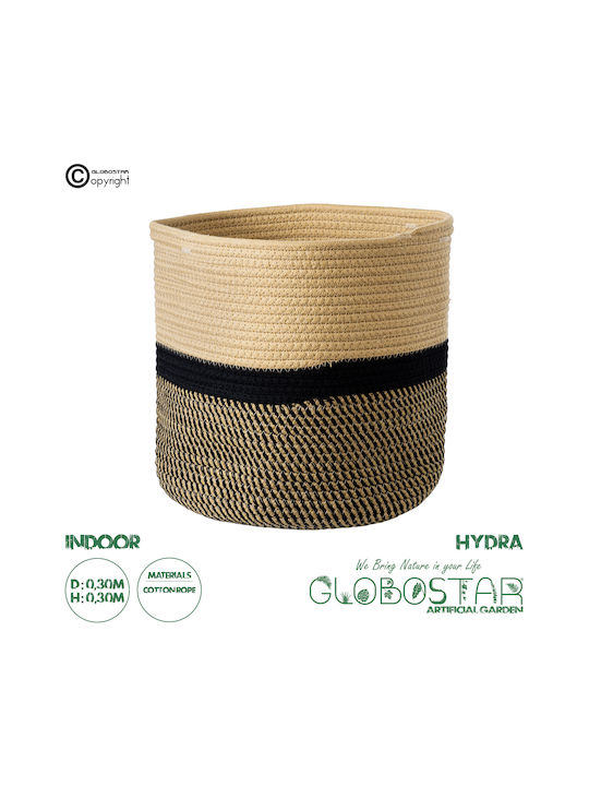 GloboStar Hydra Κασπώ Υφασμάτινο Μπεζ με Βάση 30x30x30εκ.