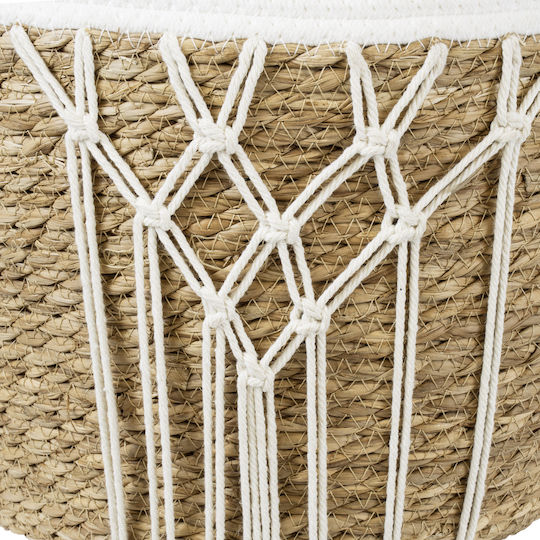 GloboStar Artificial Garden Sardinia Κασπώ Macrame Μπεζ με Βάση 25x25x20εκ.
