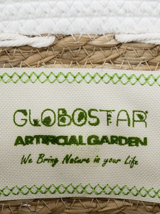 GloboStar Artificial Garden Sardinia Planter Macrame Beige with Stand 25x25x20cm.