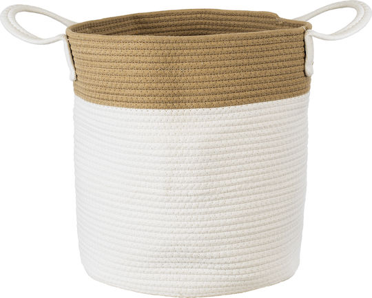 GloboStar Samothraki Planter Fabric Beige with Stand 35x35x40cm.