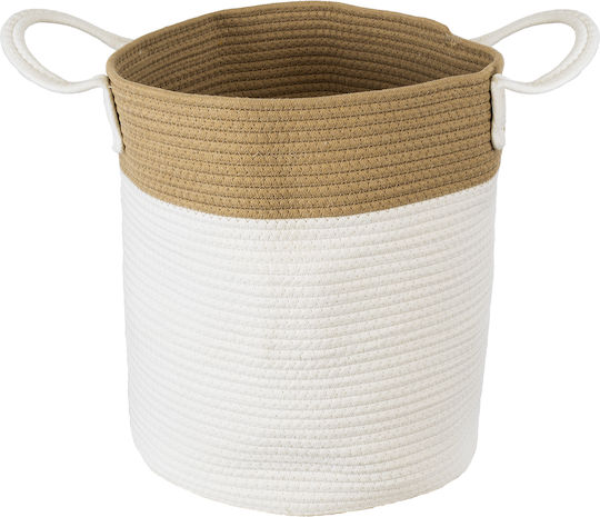 GloboStar Samothraki Planter Fabric Beige with Stand 35x35x40cm.